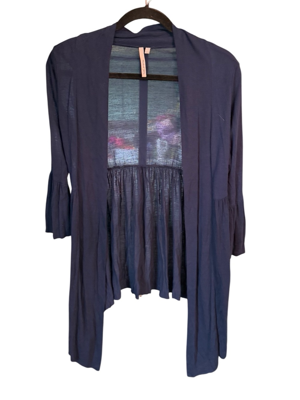 Michael Stars Navy Blue Bell Sleeve Cardigan Sweater, size 0